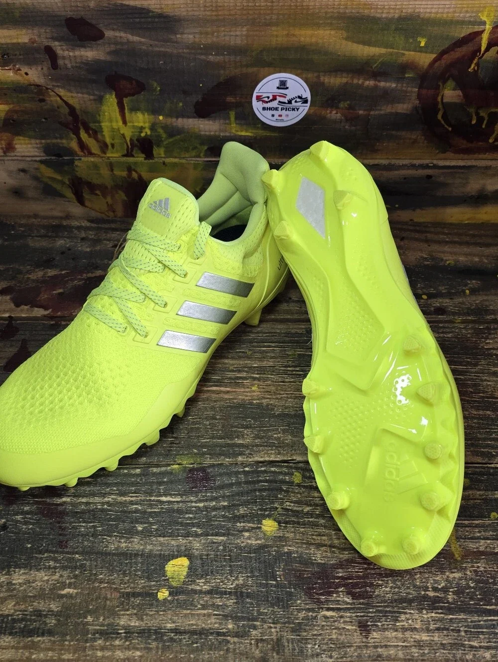 Adidas UltraBoost Football Cleats Solar Yellow JP7413 US Men's Size 11 New Rare